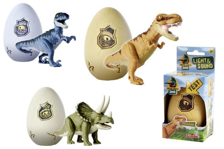 Svítící figurka dinosaura ve vajíčku