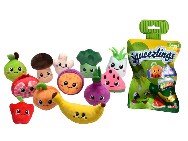 Squeezlings ovocní plyšáci – překvapovací figurka