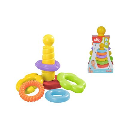 Winfun pyramida 20 cm s barevnými kroužky 5ks