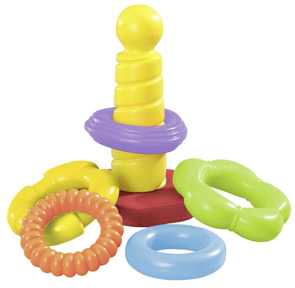 Winfun pyramida 20 cm s barevnými kroužky 5ks