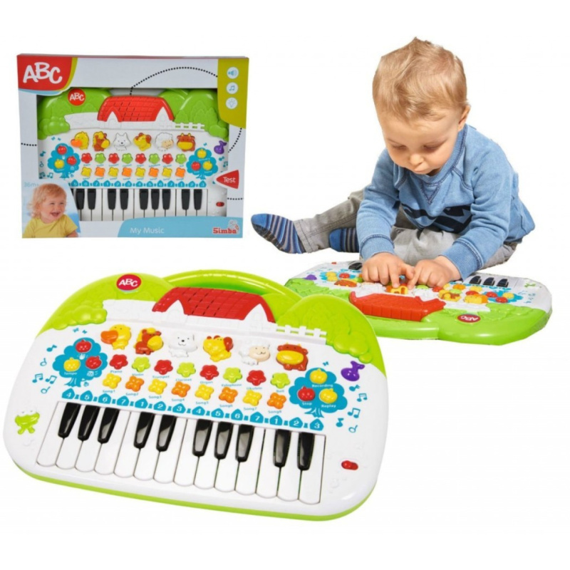 SIMBA Pianko dětské se zvířátky s funkcemi na baterie Zvuk