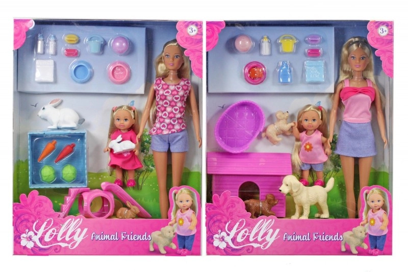 Steffi Love a Evi se zvířátky – sada panenek s králíčky nebo štěňátky