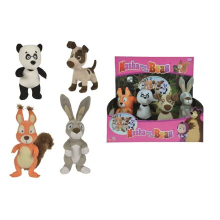 Simba Máša a medvěd Zvířecí přátelé plyšoví 20 cm, 4 druhy