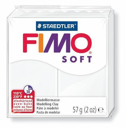 Staedtler FIMO soft 57g BÍLÁ