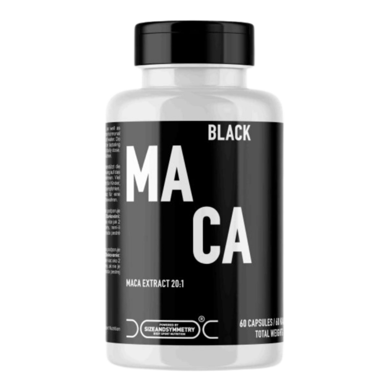 SizeAndSymmetry Black Maca extrakt 500mg 60 kapslí