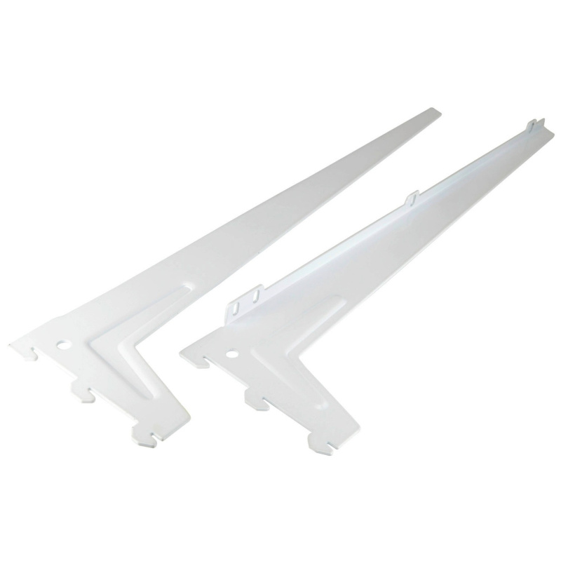 Úhlový nosník s jedním otvorem bílý 48 cm, 1 pár