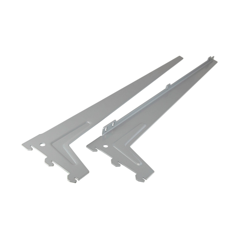 Úhlový nosník s jedním otvorem stříbrný 48 cm, 1 pár