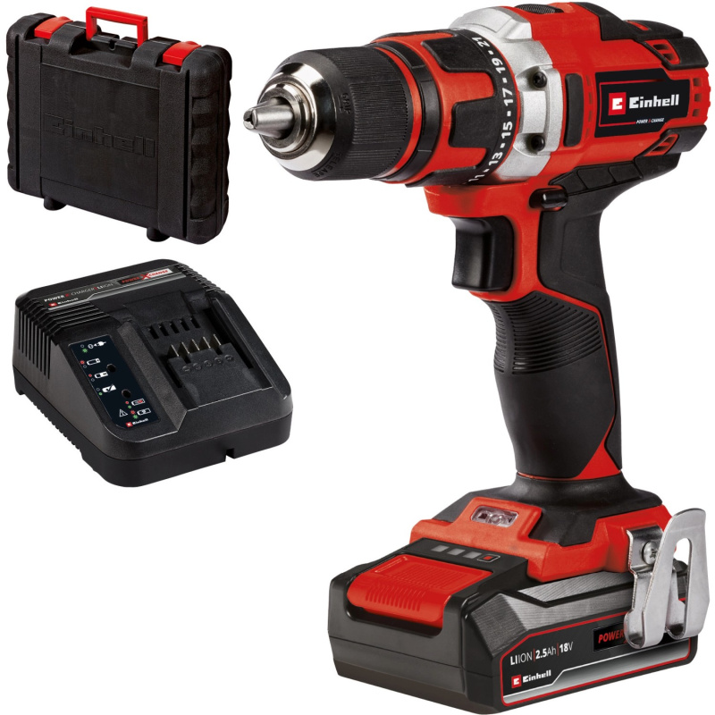 Einhell Power X-Change Aku vrtací šroubovák TE-CD 18/40-1 Li s 1x 2,5 Ah