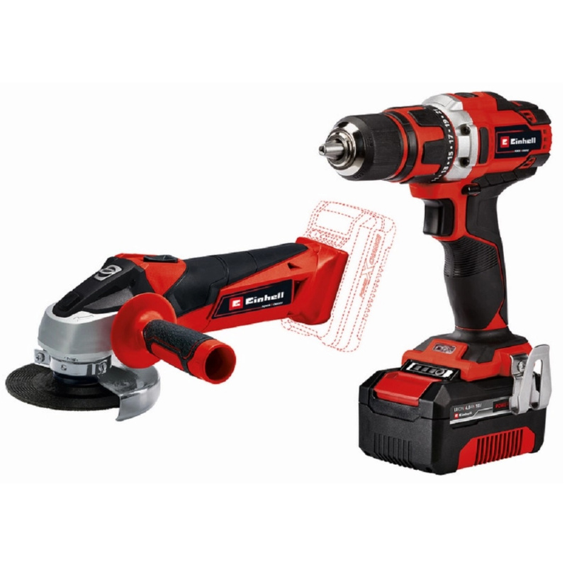 Einhell Sada akumulátorového nářadí TE-TK 18/2 Li Kit (CD+AG)