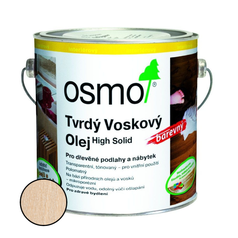 Olej tvrdý voskový Osmo 3040 bílý 2,5 l
