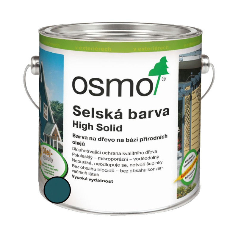 Nátěr venkovní Osmo 2501 Selská barva labrador modrá 0,75 l