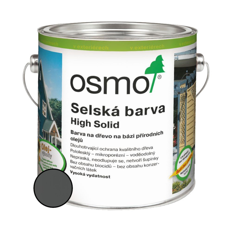 Nátěr venkovní Osmo 2704 Selská barva kamenně šedá 2,5 l