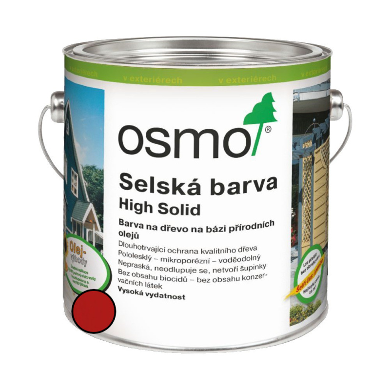 Nátěr venkovní Osmo 2311 Selská barva karmín. červená 2,5 l