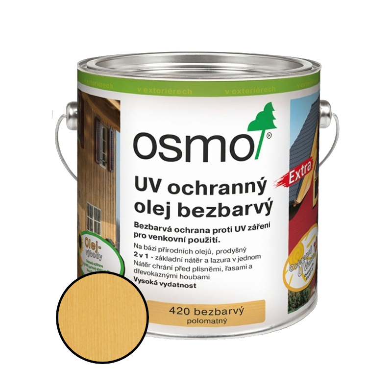Olej UV ochranný Osmo 420 extra bezbarvý, 2,5 l