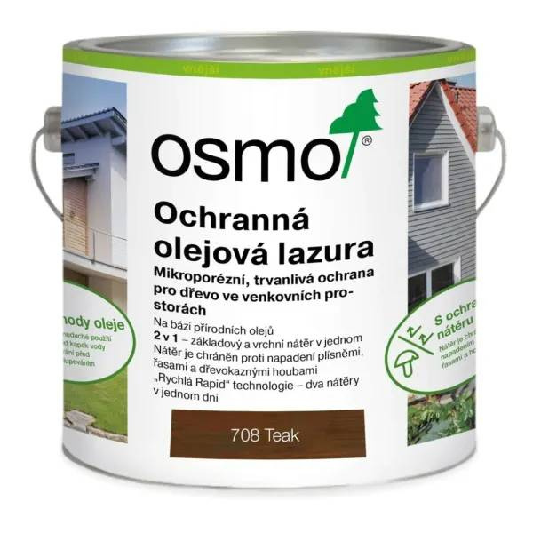 Lazura olejová ochranná Osmo 708 teak 2,5 l