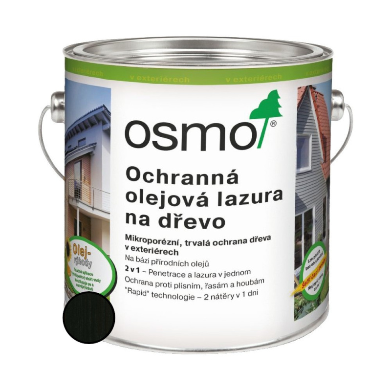 Lazura olejová ochranná Osmo 712 ebenové dřevo 2,5 l