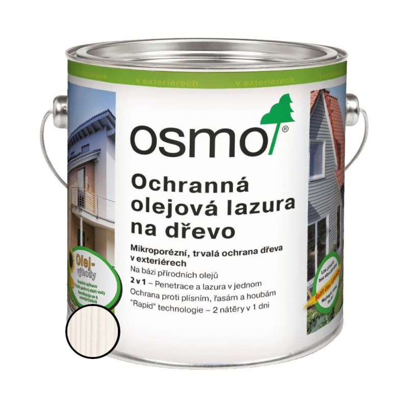 Lazura olejová ochranná Osmo 900 bílá 2,5 l