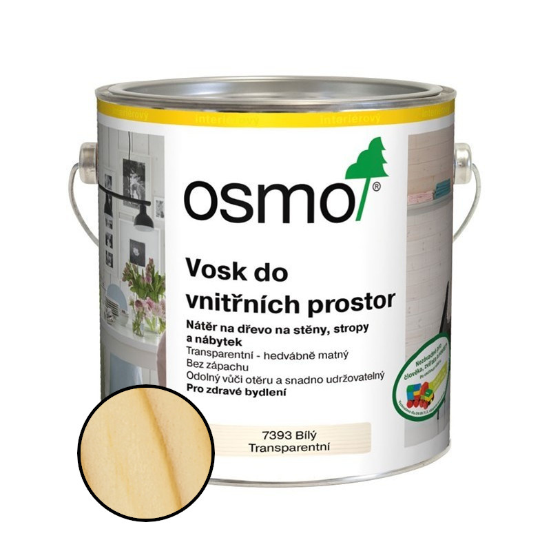 Vosk  Osmo 7393 transparentní bílý 0,75 l