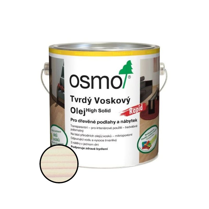 Olej tvrdý voskový Osmo Rapid 3240 bílý 0,75 l