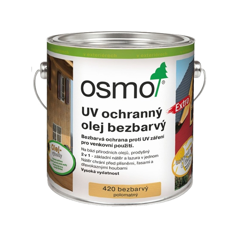 Olej UV ochranný Osmo 420 extra bezbarvý, 3 l