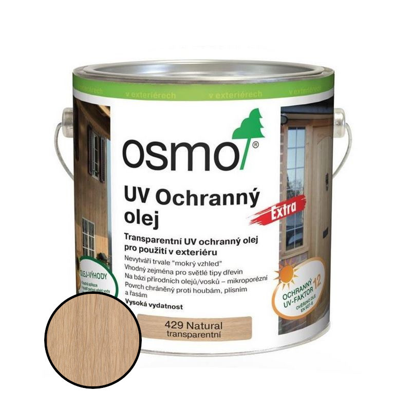 Olej UV ochranný Osmo 429 extra natural, 0,75 l