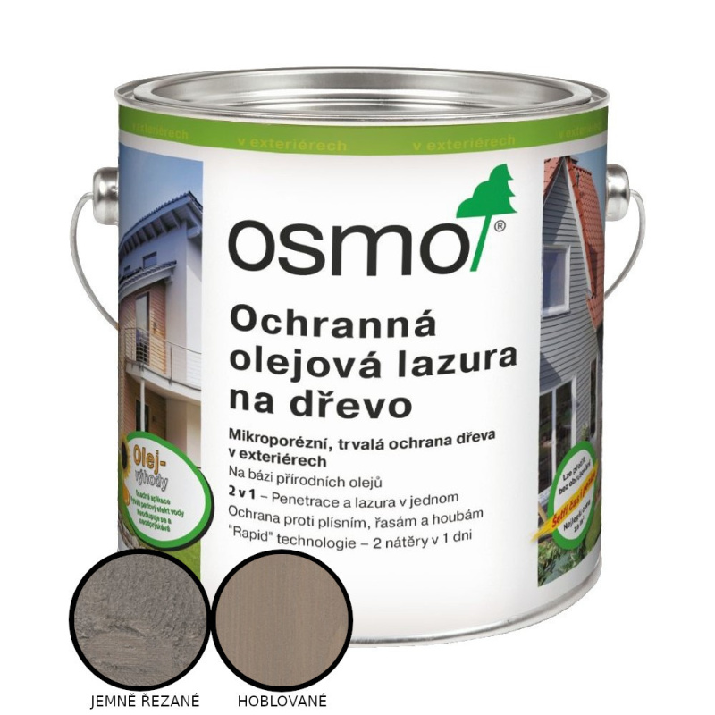 Lazura olejová ochranná Osmo Effekt 1142 stříb. grafit 0,75 l