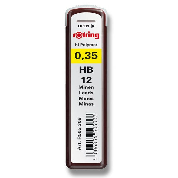 Tuhy 0.35mm HB 12ks Rotring