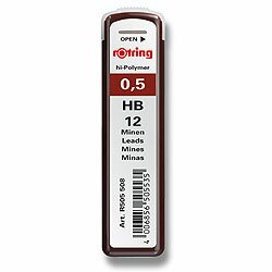 Tuhy Rotring, 12 ks 0,5 mm, HB