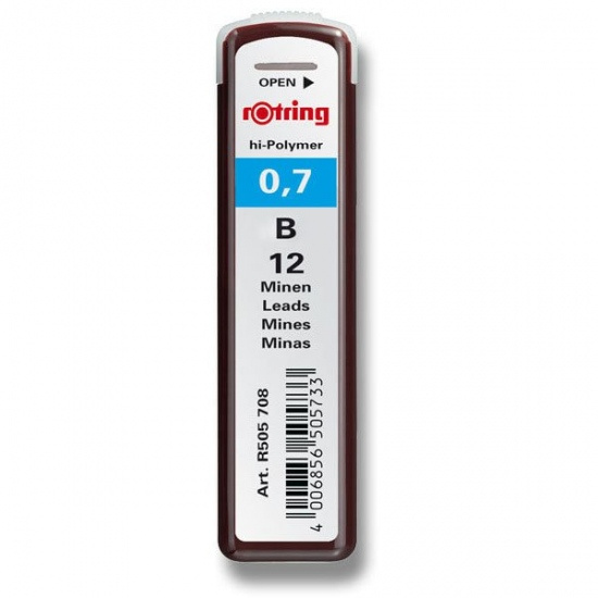 Tuhy 0.7mm B 12ks Rotring