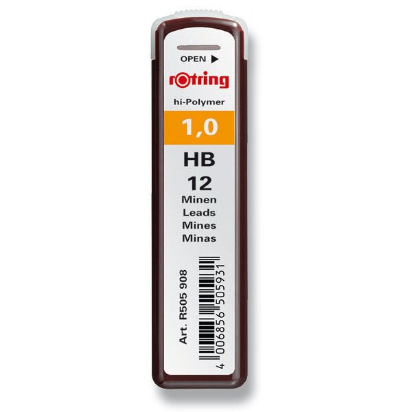 Tuhy 1.0mm HB 12ks Rotring