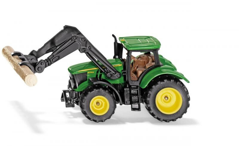 SIKU Blister 1540 - traktor John Deere s uchopovačem klád