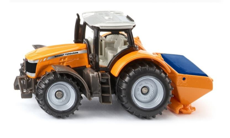 Siku traktor MASSEY FERGUSON se sypačem soli – blister