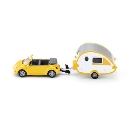 SIKU Blister VW Beetle s karavanem