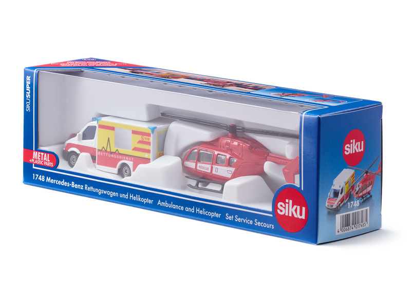 SIKU Super - Ambulance a vrtulník, set