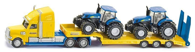 SIKU Super - Tahač s vlekem a 2 traktory New Holland 1:87