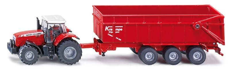 SIKU Farmer - Traktor Massey Ferguson s přívěsem, měřítko 1:87