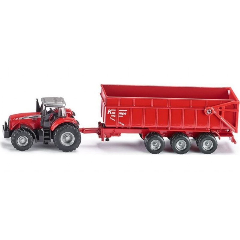 SIKU Farmer - Traktor Massey Ferguson s přívěsem, měřítko 1:87