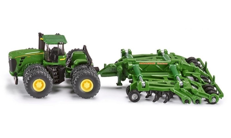 Siku Farmer Traktor John Deere 9630 s bránami Amazone Centaur