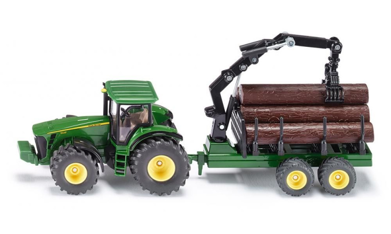 SIKU Farmer 1954 - Traktor John Deere s lesním přívěsem 1:50
