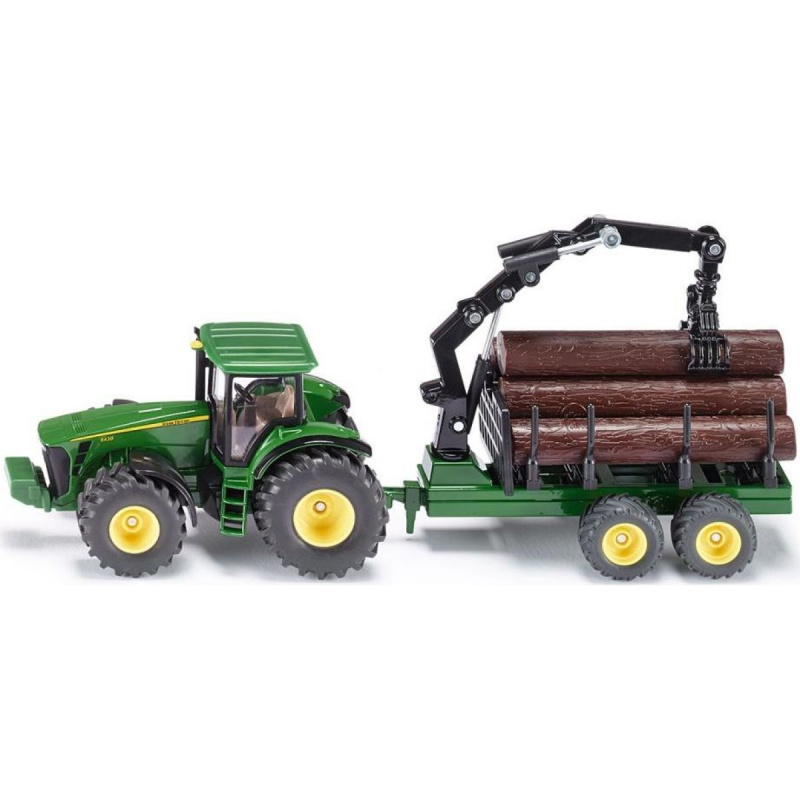 SIKU Farmer 1954 - Traktor John Deere s lesním přívěsem 1:50