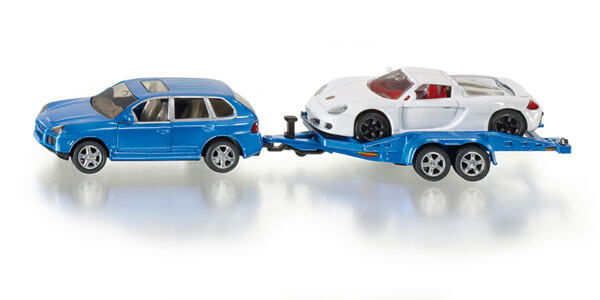 Osobní auto s přívěsem – PORSCHE Cayenne Turbo a PORSCHE GT