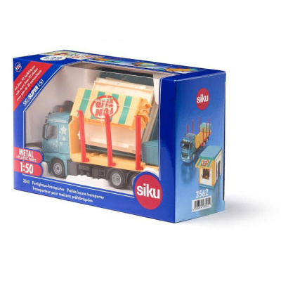 SIKU Super - nákladní auto převážející montovaný dům 1:50