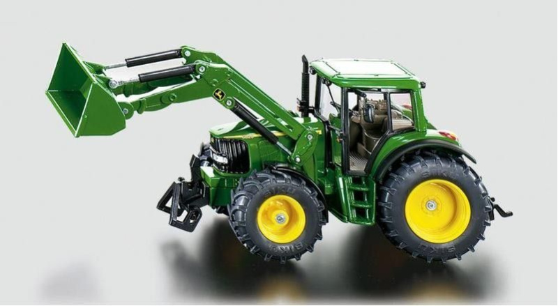 SIKU Farmer - Traktor John Deere s  čelním nakladačem, měřítko 1:32