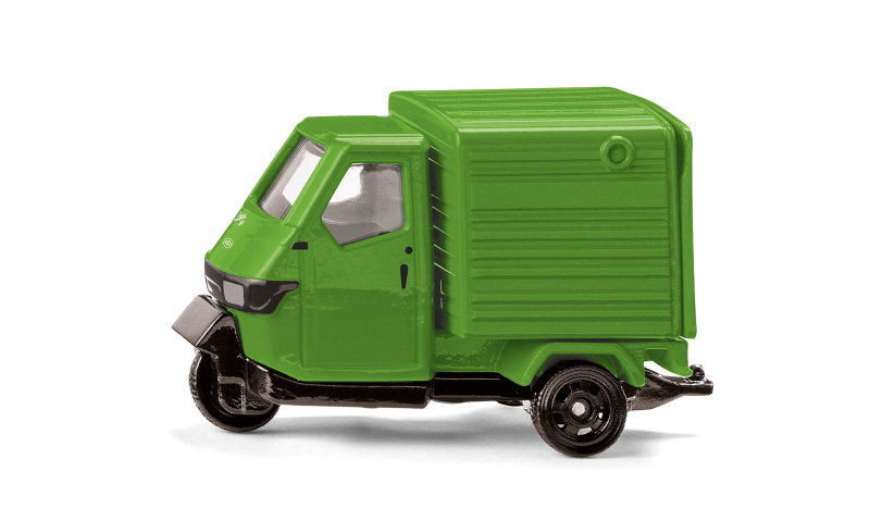Siku Piaggio Ape verde – kovový model tříkolky
