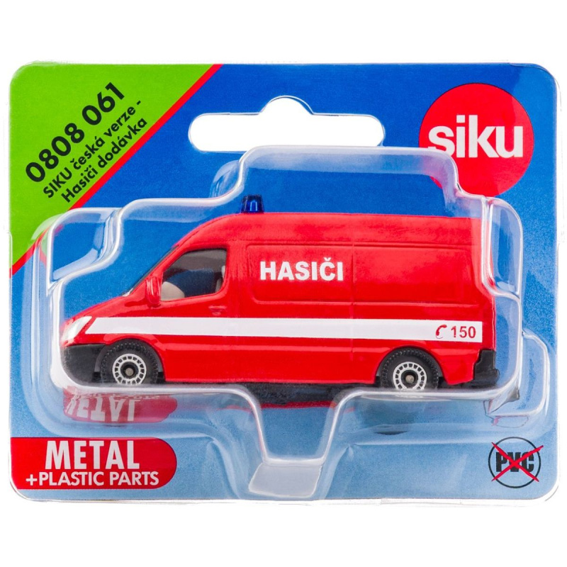 SIKU kovový model - Hasiči VAN česká verze