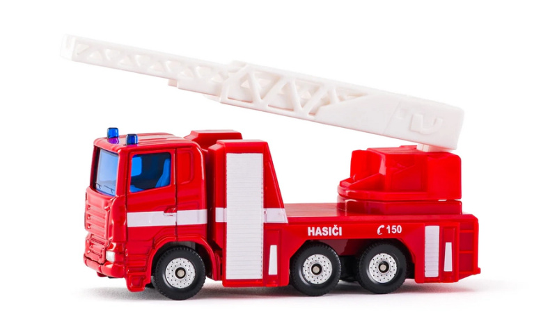 SIKU česká verze - hasičské auto s výsuvným žebříkem