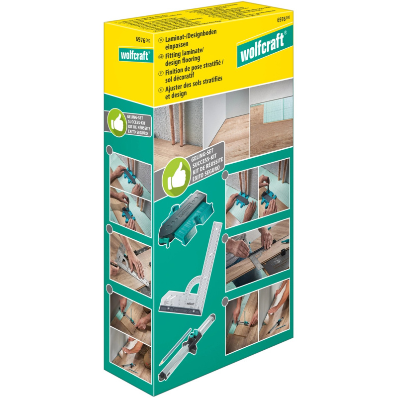 wolfcraft Sada pro zaručený výsledek "Zalícování laminátové a designové podlahy"