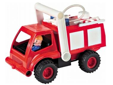 Stříkající hasičské auto s figurkou