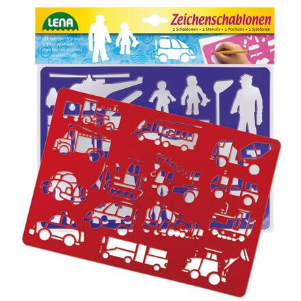 Lena 65773 Kreslící šablony Dopravní prostředky a lidi