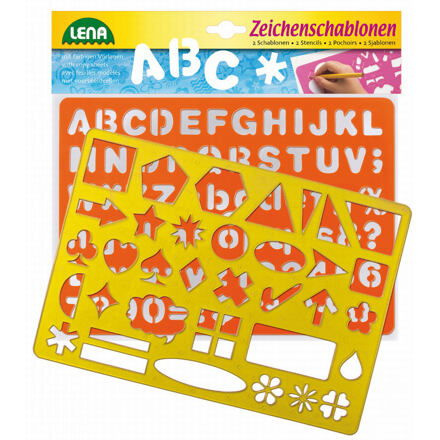 kreslící šablony symboly písmena